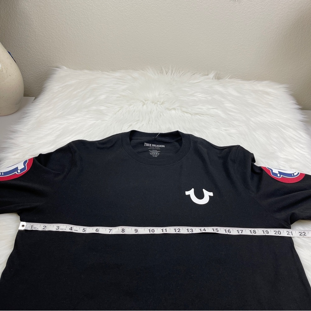 True Religion Double Sided Black Long Sleeve T-Shirt Men’s Size M NWT MSRP $69 - Picture 5 of 7